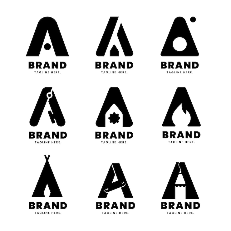 Vector Gratis koleksi logo huruf alfabet