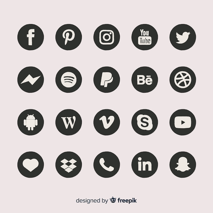 Vector Gratis koleksi logo media sosial