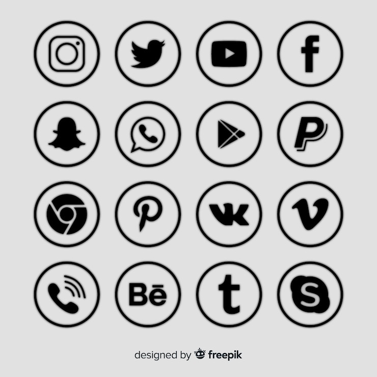 Vector Gratis koleksi logo media sosial