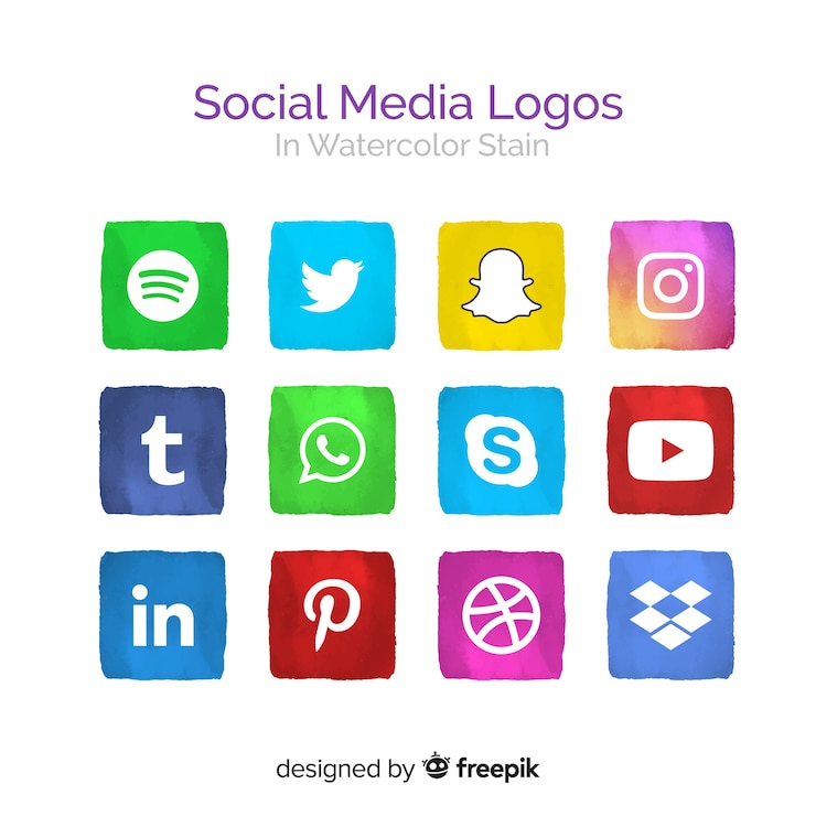 Vector Gratis koleksi logo media sosial