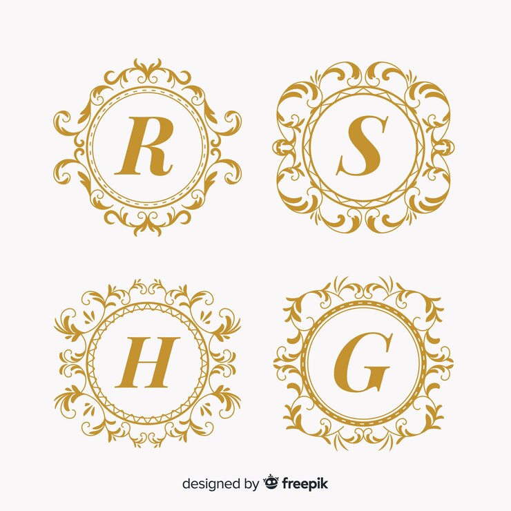 Vector Gratis koleksi logo monogram pernikahan