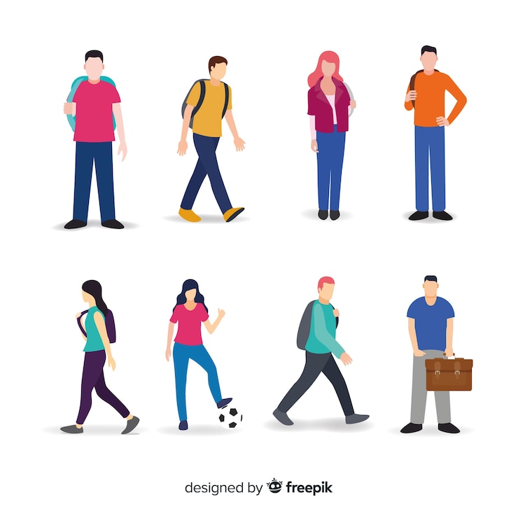Vector Gratis koleksi mahasiswa universitas