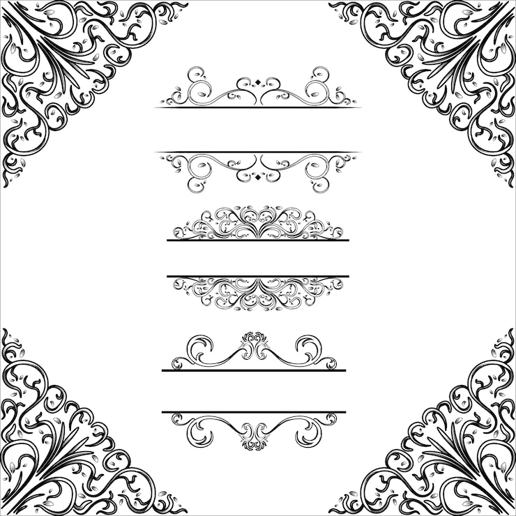Vector Gratis koleksi ornamen dekoratif