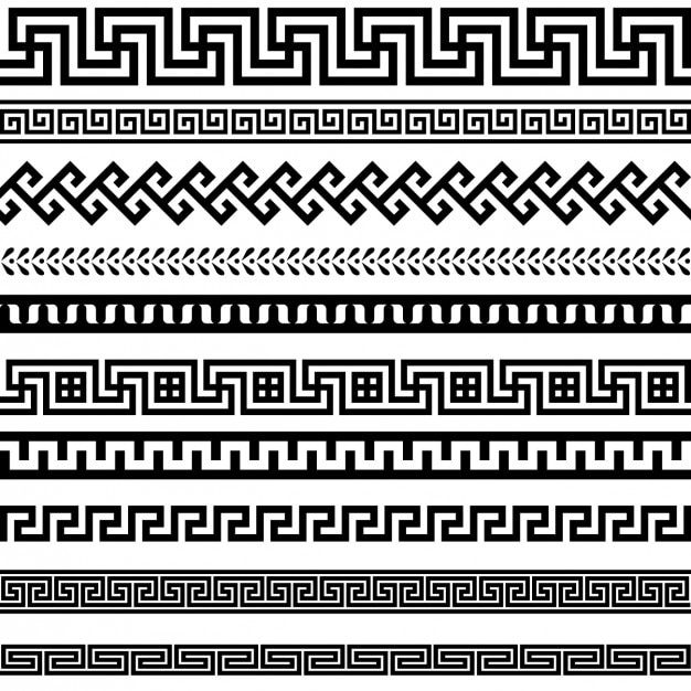 Vector Gratis koleksi ornamen hitam