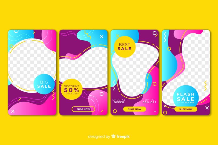 Vector Gratis koleksi penjualan cerita instagram