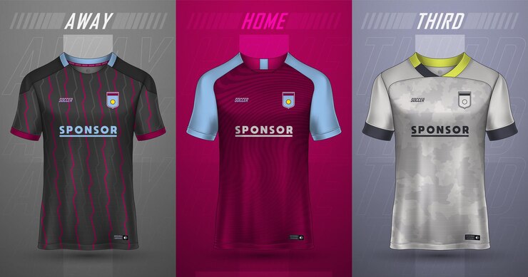 Vector Gratis koleksi premium kostum sepak bola