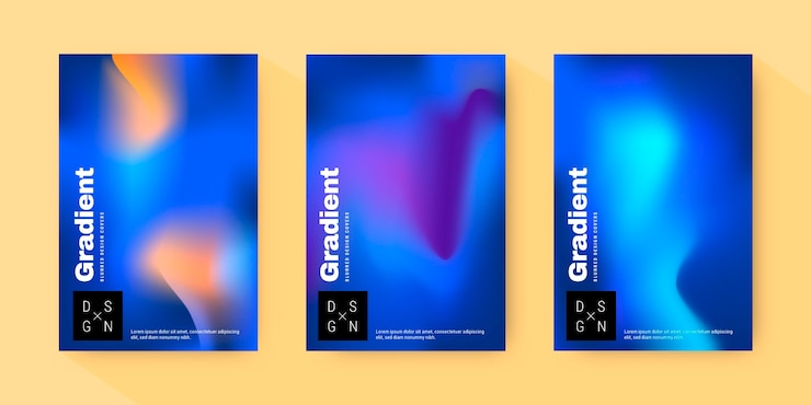 Vector Gratis koleksi sampul buram abstrak gradien