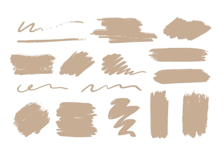 Vector Gratis koleksi sapuan kuas tinta