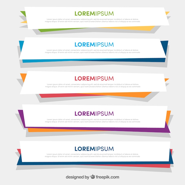 Vector Gratis koleksi spanduk infografis abstrak