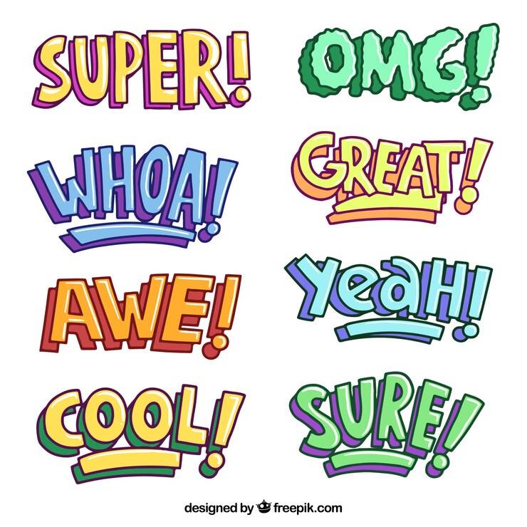 Vector Gratis koleksi stiker berisi delapan buah