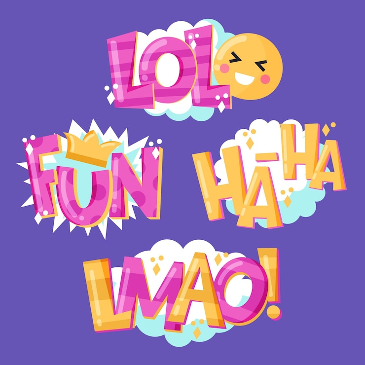 Vector Gratis koleksi stiker lol lucu
