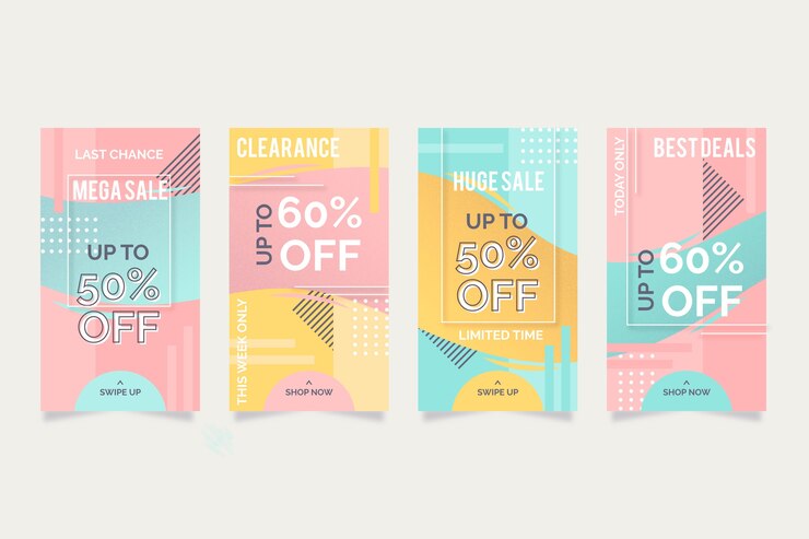 Vector Gratis koleksi story instagram penjualan