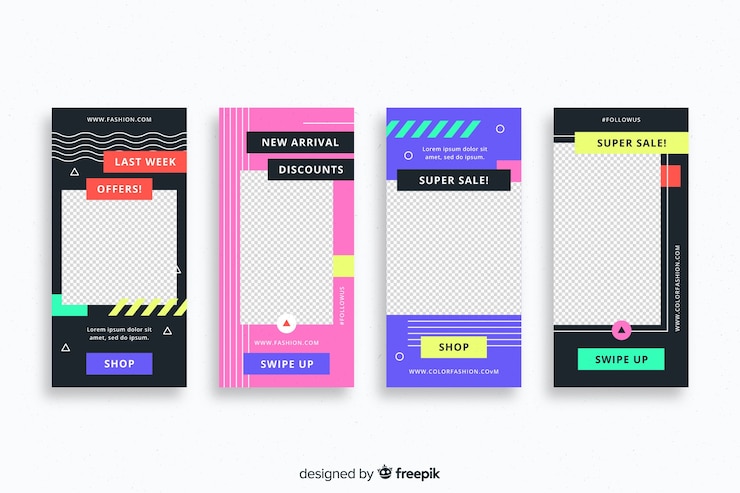 Vector Gratis koleksi story instagram penjualan