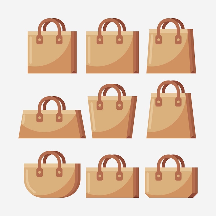 Vector Gratis koleksi tas kain desain datar