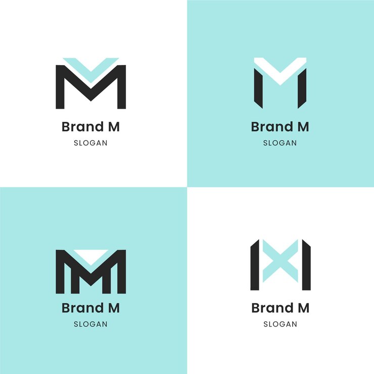 Vector Gratis koleksi templat dengan logo m