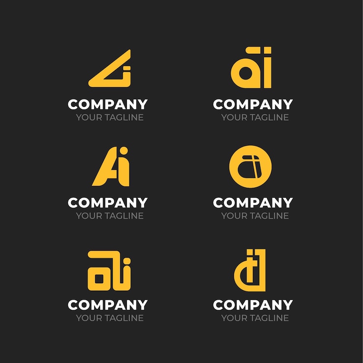 Vector Gratis koleksi templat logo ai desain datar