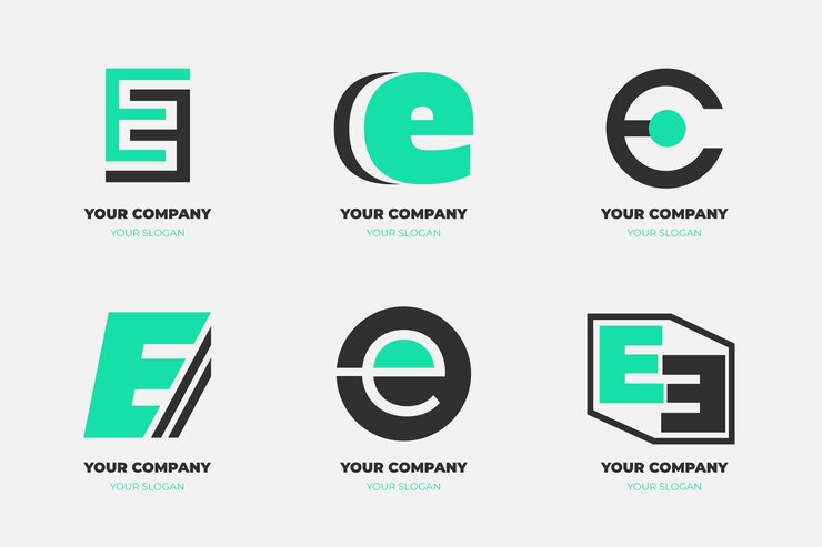 Vector Gratis koleksi templat logo e datar