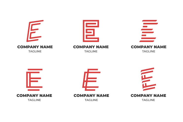 Vector Gratis koleksi templat logo e gradien