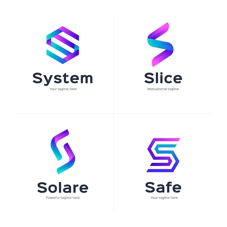 Vector Gratis koleksi templat logo gradien