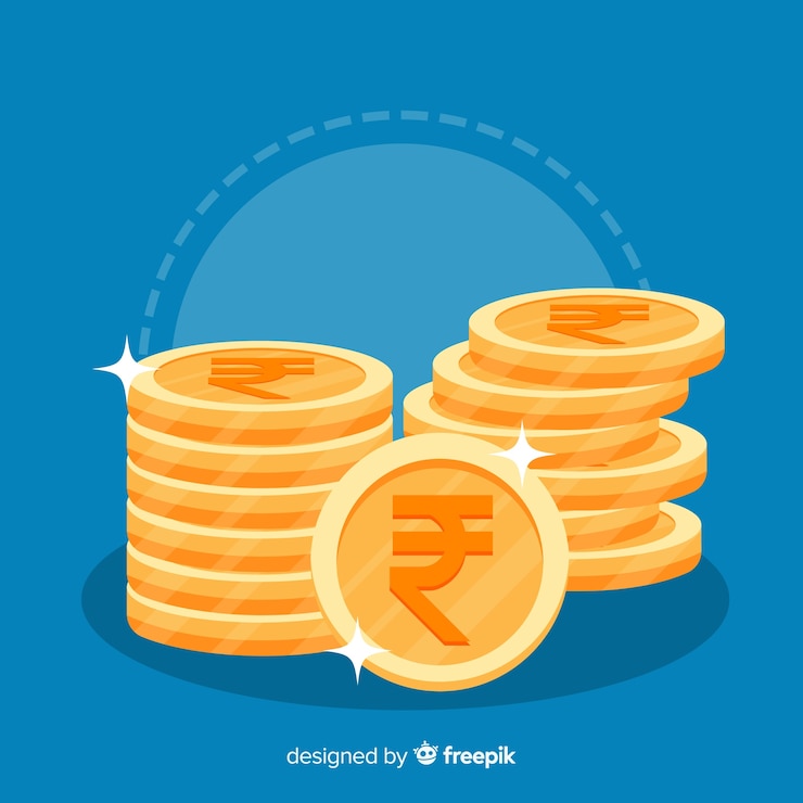 Vector Gratis komposisi modern rupee india
