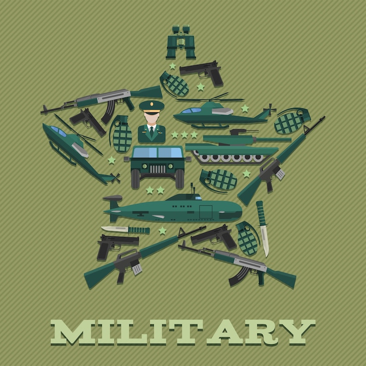 Vector Gratis komposisi tentara bintang digabungkan dalam bentuk bintang