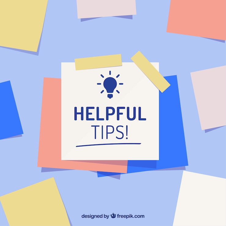 Vector Gratis komposisi tips bermanfaat dengan desain datar