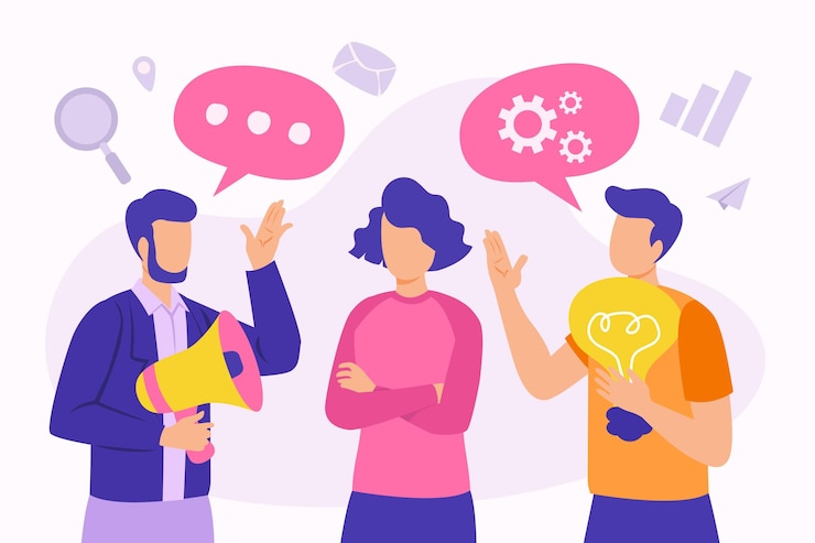 Vector Gratis komunikasi bisnis desain datar