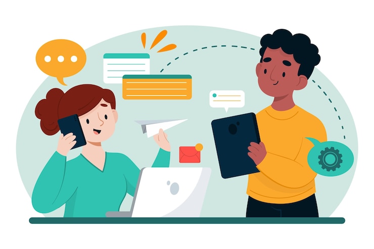 Vector Gratis komunikasi bisnis desain datar