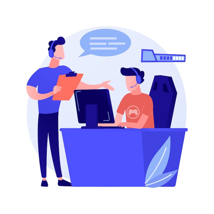 Vector Gratis konsep abstrak pelatihan esports.