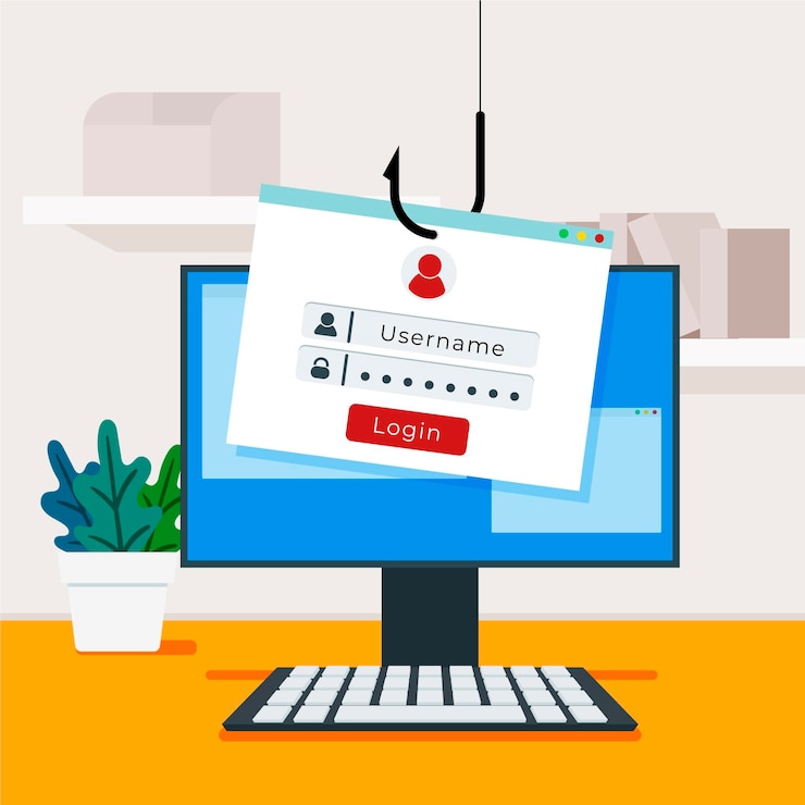Vector Gratis konsep akun phishing