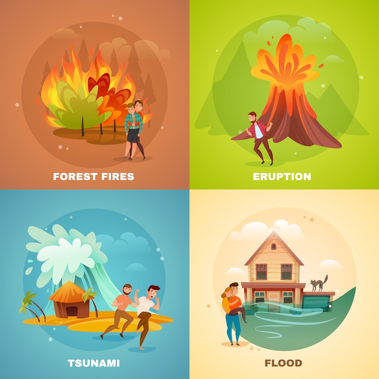 Vector Gratis konsep bencana alam