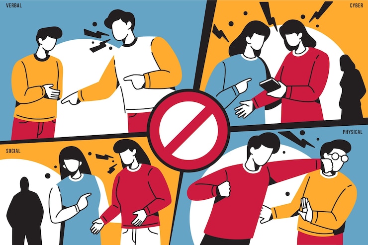 Vector Gratis konsep berhenti melakukan perundungan