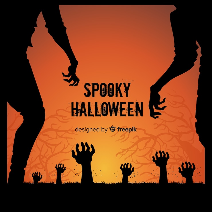 Vector Gratis konsep bingkai halloween