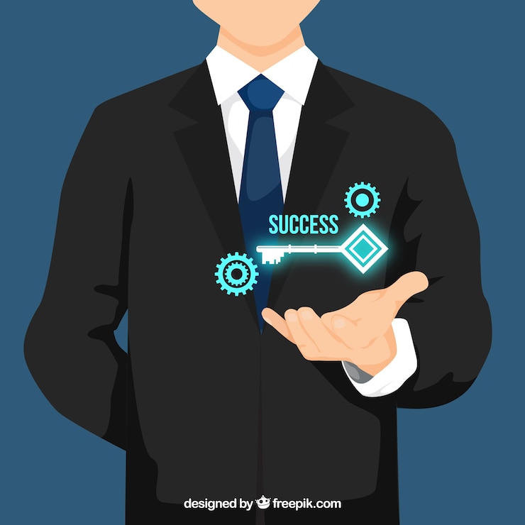 Vector Gratis konsep bisnis utama dengan desain datar