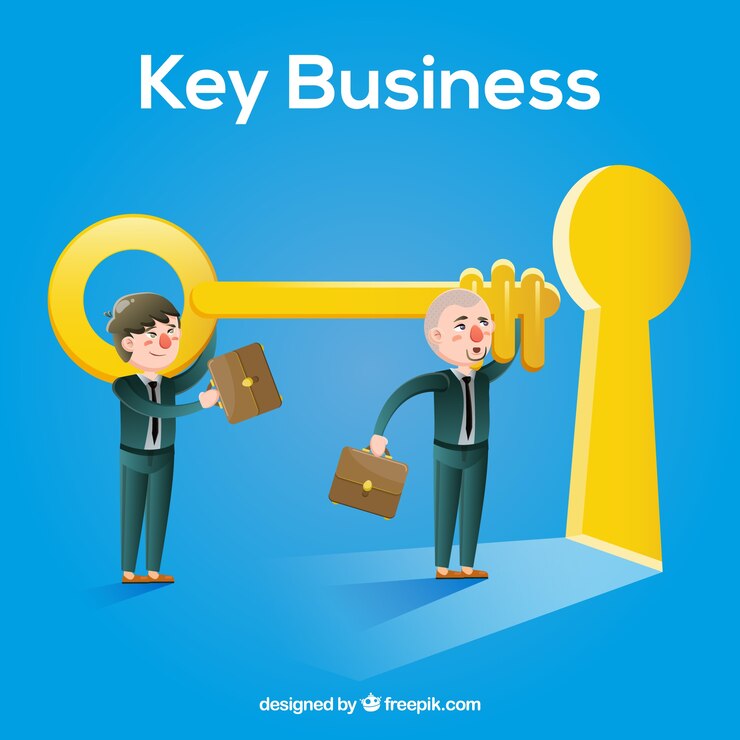 Vector Gratis konsep bisnis utama dengan desain datar