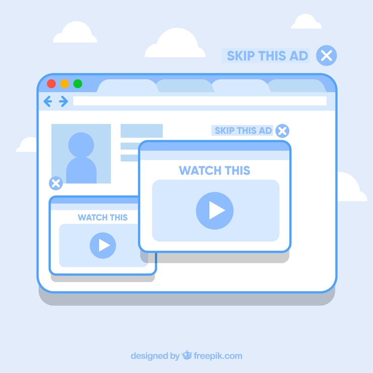 Vector Gratis konsep blokir iklan modern dengan desain datar