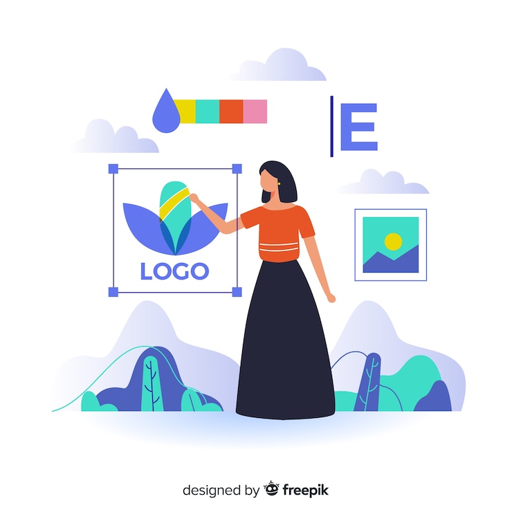 Vector Gratis konsep branding untuk halaman arahan