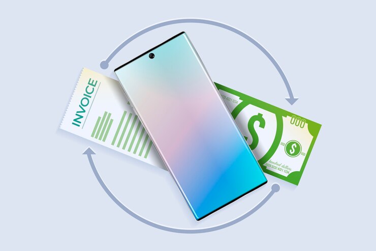 Vector Gratis konsep cashback dengan smartphone