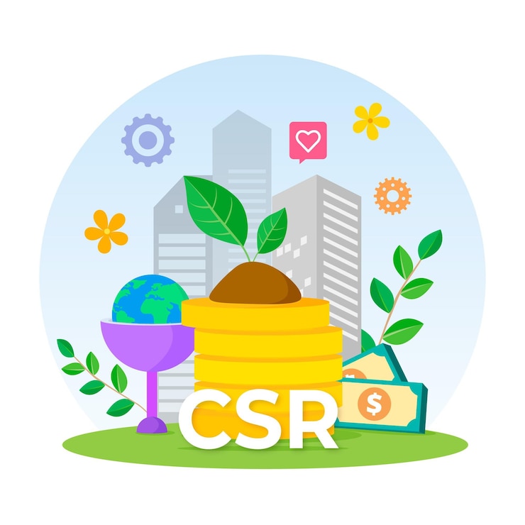 Vector Gratis konsep csr desain datar diilustrasikan