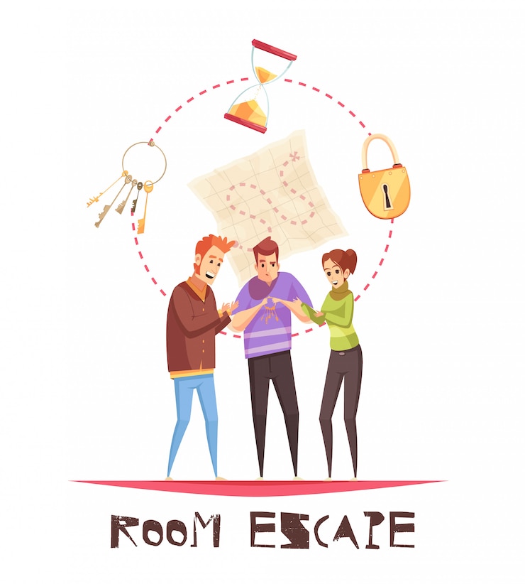 Vector Gratis konsep desain ruang pelarian