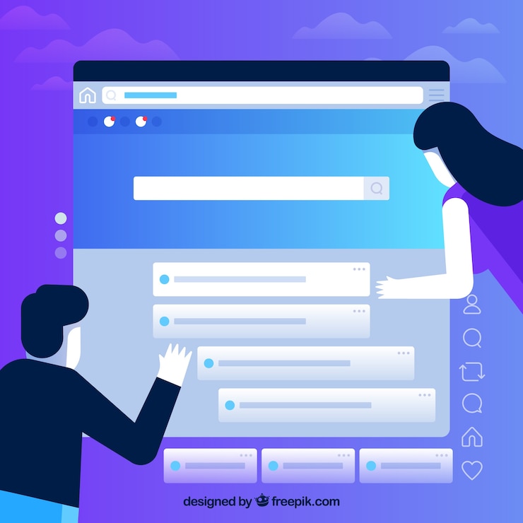 Vector Gratis konsep desain web dengan desain datar