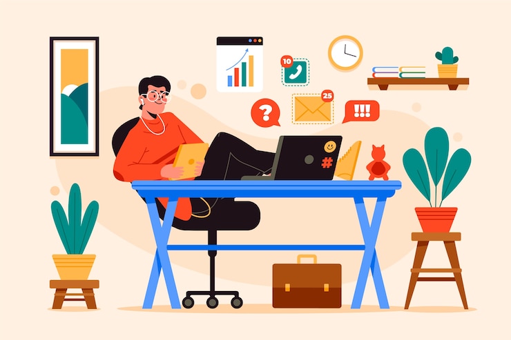 Vector Gratis konsep ditunda dalam desain datar