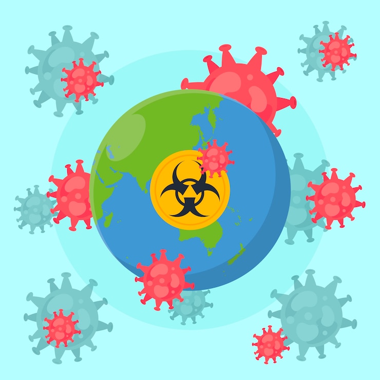 Vector Gratis konsep globe coronavirus