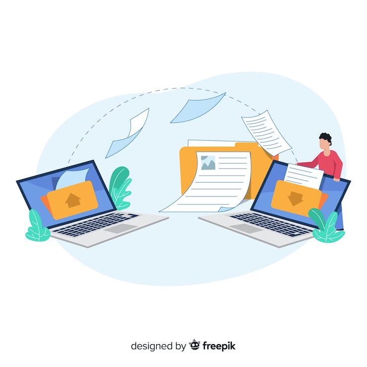 Vector Gratis konsep halaman arahan konsep transfer