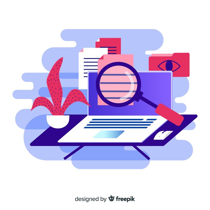 Vector Gratis konsep halaman arahan pencarian file