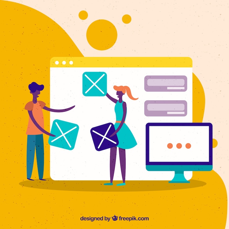 Vector Gratis konsep halaman landas penuh warna