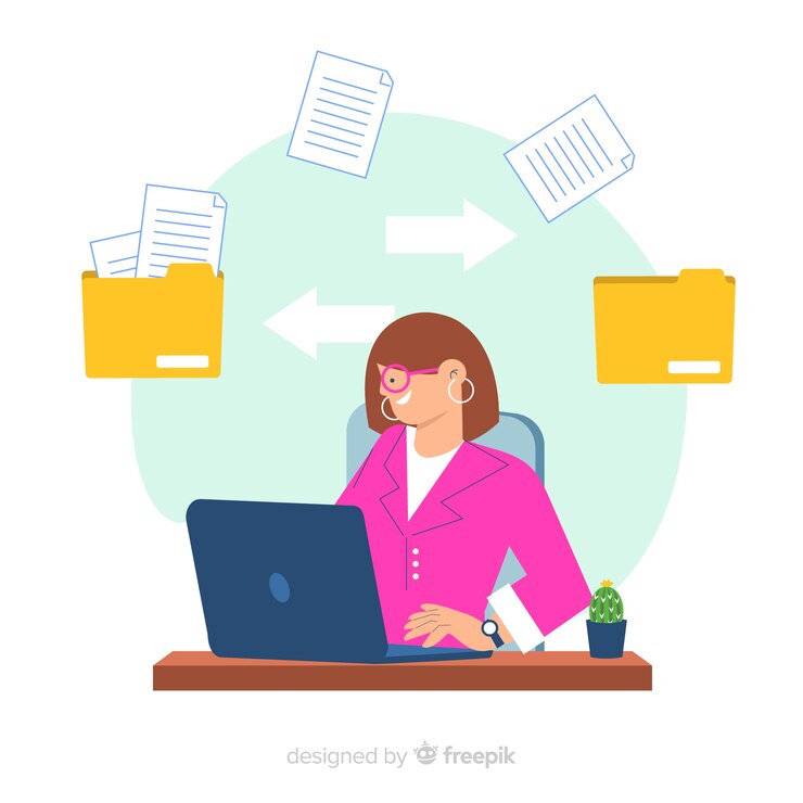 Vector Gratis konsep halaman landas transfer file