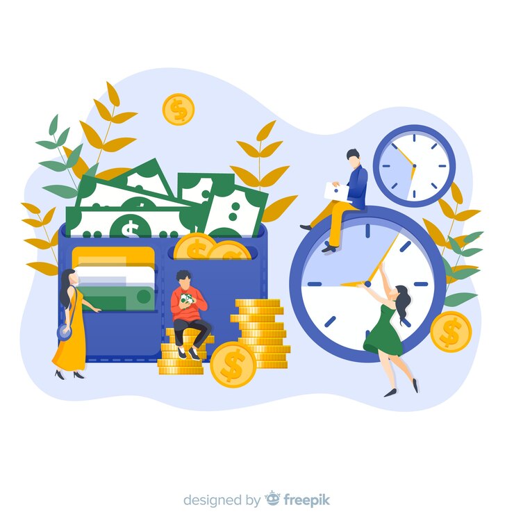 Vector Gratis konsep hemat uang