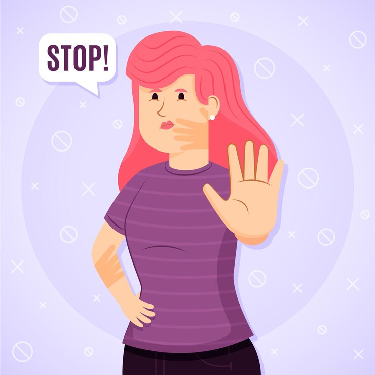 Vector Gratis konsep hentikan kekerasan gender