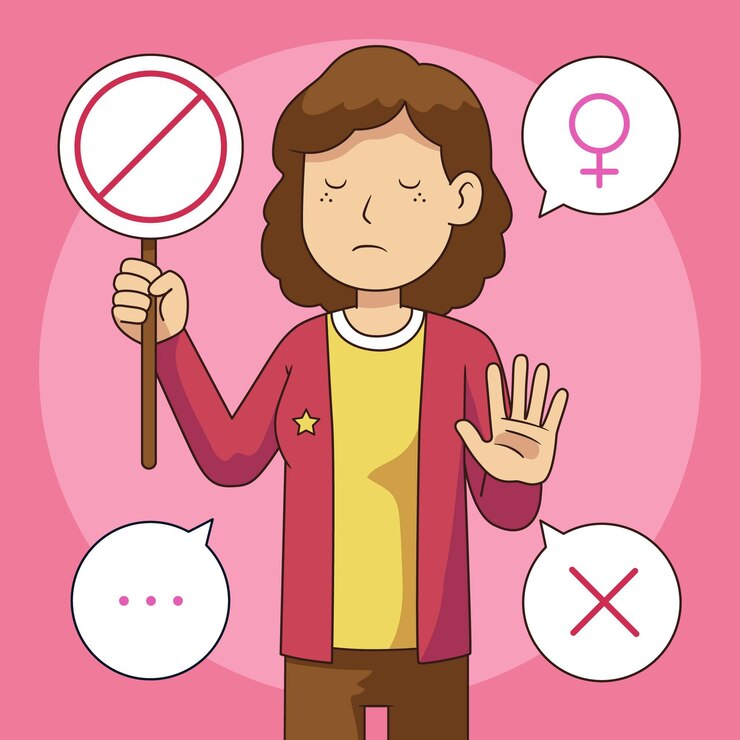 Vector Gratis konsep hentikan kekerasan gender